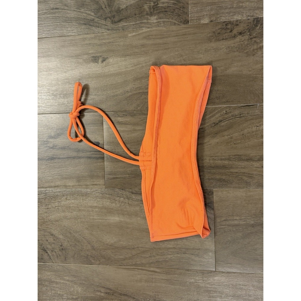Lives The Process Women's Orange Astra Bandeau Top, US Large Made In USA - Picture 7 of 7